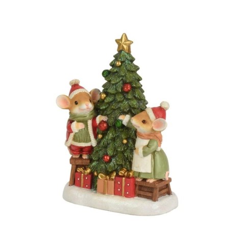 TOPOLINI NATALIZI CON ALBERO H.22